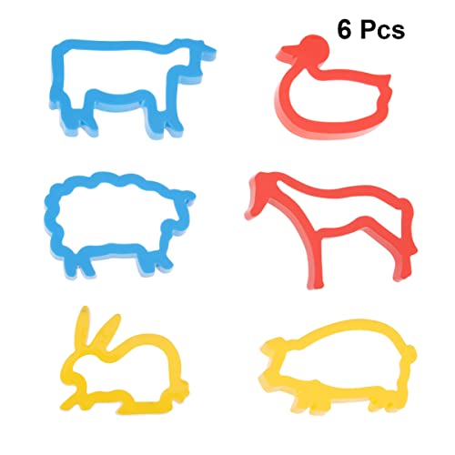 Animal Cookie Cutter, 6Pcs Plastic Modelling For Kids Random Color Biscuit Cutter Cookie Cutter Toy #TOP6