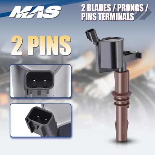 Image of MAS Set of 8 Brown Boot Ignition Coil Pack Compatible with Ford Lincoln Expedition F450 F550 Super Duty Navigator 4.6L 5.4L 6.8L Replacement for 8L3Z-12029-A C1659 DG521