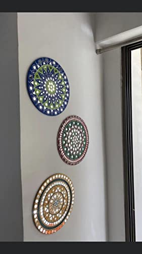 Image of Adikala Engraved Mandala MDF Base for DIY | for Decorations, Festival Gift, Wedding Decorations 8. inch