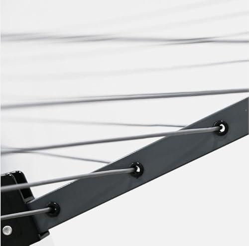 Rotary 4 Arms Aluminium & Powder-Coated Washing Line – Heavy Duty Outdoor Folding Clothes Airer Garden Laundry Drying Rack PVC Coated Line With Ground Spike & Cover (45M Rotary Airer) - Image 7