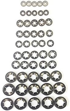50 Piece Assortment Genuine Starlock Washer For Metric Round Shaft