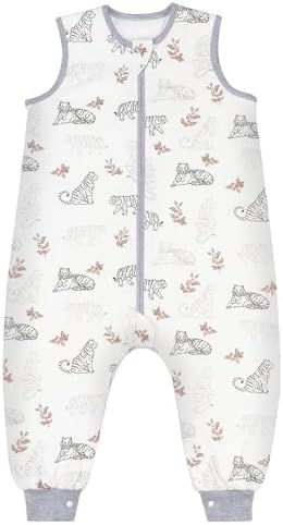 LILBESTIE Sleeping Bag with Feet, 1.5 TOG Baby Sleeping Bag with Legs Cotton Toddler Wearable Blanket 1-2 Years - Bird M
