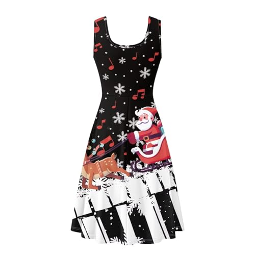 Image of Dreaweet Casual Sleeveless Dresses for Women Girls, Round Neck Tank Dresses with Pockets Summer Sundress Size XS-4XL