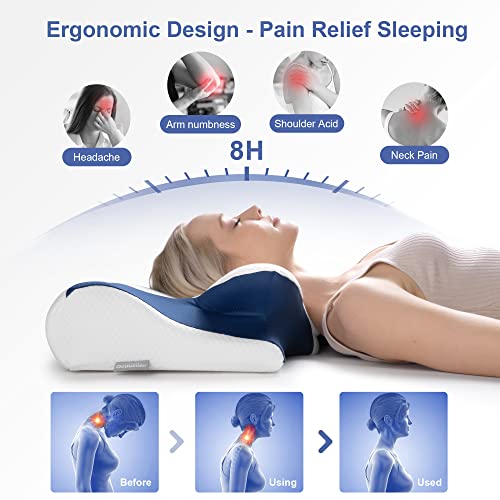 Ocuuziisu P01 Memory Foam Pillows - Neck Support Pillow For Pain Relief, Ergonomic Cervical Pillow Cozy Sleeping thumb #1
