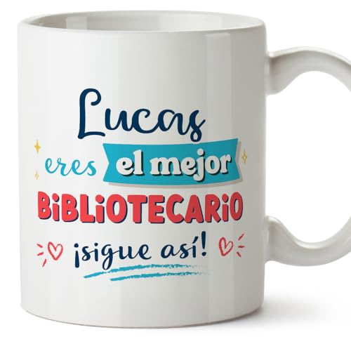 MUGFFINS Tazas Personalizadas para BIBLIOTECARIO hombre - En Español -