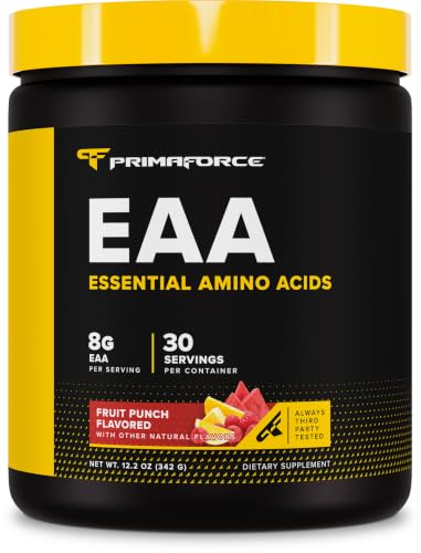Image of Primaforce EAA Powder (30 Servings, Fruit Punch Flavor) | Essential Amino Acids for Pre /Intra Workout and Recovery - Non-GMO and Gluten Free