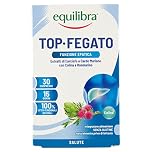 equilibra Integratori Alimentari, Top Fegato, Integratore Depurativo Fegato, per la Normale Funzione Epatica, Con Aloe Vera, Cardo Mariano, Colina, Carciofo, Rosmarino, Senza Glutine, 30 Compresse