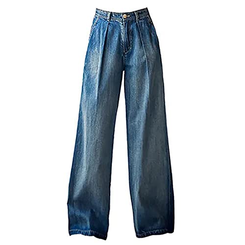 Baggy Jeans for Woman Leg Pants New Contrast Loose Floor Pants Denim Pants Streetwear Denim Pants2