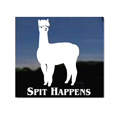 Spit Happens | NickerStickers® Vinyl Alpaca Window Decal Sticker