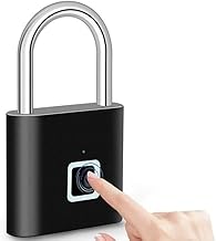 Smart Biometric Fingerprint Padlock | Keyless Security Lock with Up to 10 Fingerprints | Rechargeable, LED Indicator, Waterproof Metal Design for Home & Travel