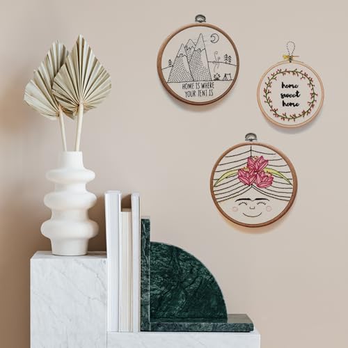 PATIKIL 4, 6, 7inch Embroidery Hoops Set, 3 Pieces Imitated Wood Octagonal Frame Cross Stitch Hoop Ring for Embroidery Art Craft Sewing Ornaments Hanging Decoration by PATIKIL - Image 6