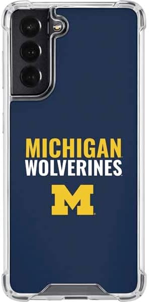 Skinit Clear Phone Case Compatible with Galaxy S22 - Officially Licensed University of Michigan Wolverines M Design