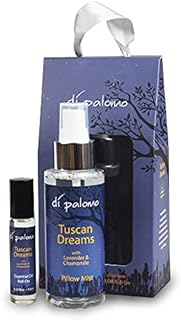 Di Palomo Tuscan Dreams Peaceful Slumber Collection - Pillow Spray 100ml & Roll on Essential Oil 10ml. Lavender and Chamomile for Anxiety Relief & Sleep Aid. Skin Care Essential Oils to Calm Down.