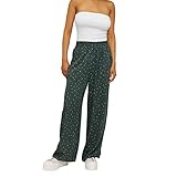 weites Bein mazine Damen Hose Cherry Printed Pants, Größe:S, Farben:deep Forest/Printed