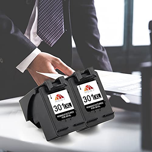 Mony-Remanufacturado-Cartuchos-de-Tinta-Reemplazo-para-HP-301-XL-301XL-2-Negro-Compatible-con-HP-Deskjet-2540-1510-3050-2050-1512-1050-Envy-4500-5530-4502-Officejet-4630-2620-Impresoras