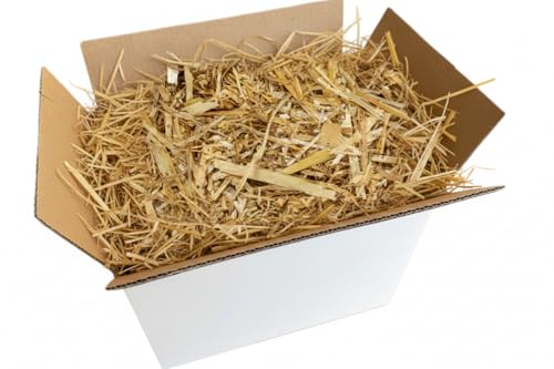 Paille naturelle pour litière 500 grammes | Balle de paille de blé pressée | Litière absorbante, thermo-isolante, idéale pour lapins, rongeurs, chevaux,...