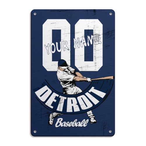 Image of ANTKING Detroit Metal Sign Custom Sign Decor for Men Youth Boy Gifts
