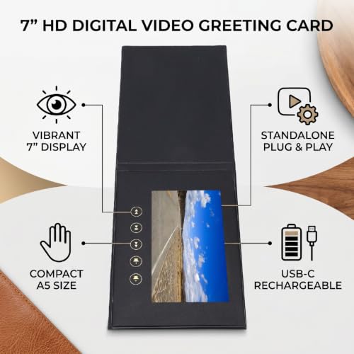 Affichage vidéo portable 7" A5 et coque PU chic - 3
