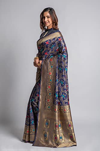 Image of Lilots Women's Designer Banarasi Silk Jacquard Designer Saree With Blouse Piece