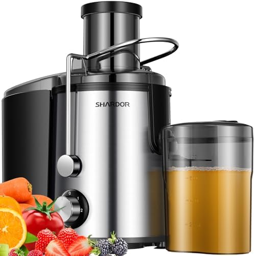 SHARDOR Juicer Machines, 800W Juicers with 3 Speed Control for Fruit and Vegetables