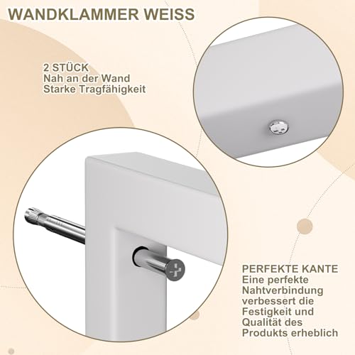 Soportes para lavabo de pared color blanco de 30 cm pack de 2 unidades 5