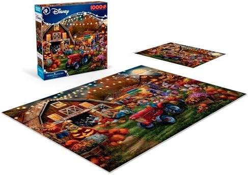 Ceaco - Disney – Thomas Kinkade - Mickey and Minnie Pumpkin Festival – 1000 Piece Jigsaw Puzzle ​ Challenging and Colorful Puzzle for Adults – Precision-Cut Pieces — view 3