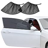【Tamaño óptimo】El parasol retráctil se adapta al 95% de las ventanillas del coche. La longitud de la ventana es de 90 cm x 50 cm, que es el tamaño ideal para la mayoría de los automóviles. Además, el parasol del coche no obstruirá la vista del conductor.
