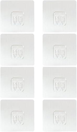 Miniatura 8 de SZNKB Ganchos adhesivos para colgar resistentes de 22 libras, transparentes, impermeables, a prueba de aceite y a prueba de óxido, ganchos para