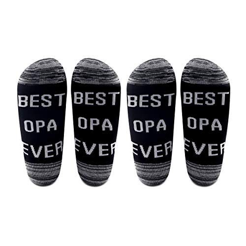 LEVLO Opa Gift Grandpa Socks Best Opa Ever Socks Grandpa Gift for Grandpa Men Christmas Birthday Gift