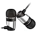 Senzer H1 In-Ear Headphones, High Resolution Earphones Bass Earbuds with Microphone and Volume Control for iPhone Samsung (Silver)