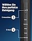 Elektrische Zahnbürste, Schallzahnbürste für Erwachsene und Kinder, Electric Toothbrush mit 5 Putzmodi 3 Intensitätsstufen Integrierter Timer und 8 Zahnbürstenköpfen, Reiseetui, Schwarz