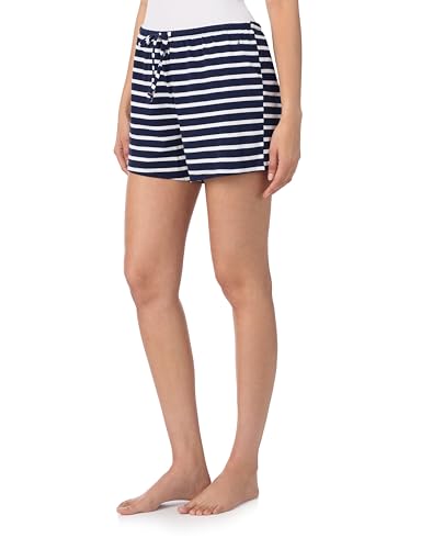 Image of Nautica Womens Sleep Shorts - Mid-Thigh, Lightweight, Breathable Pajama Bottoms - Cotton Knit Jersey Sleepwear and Loungewear
