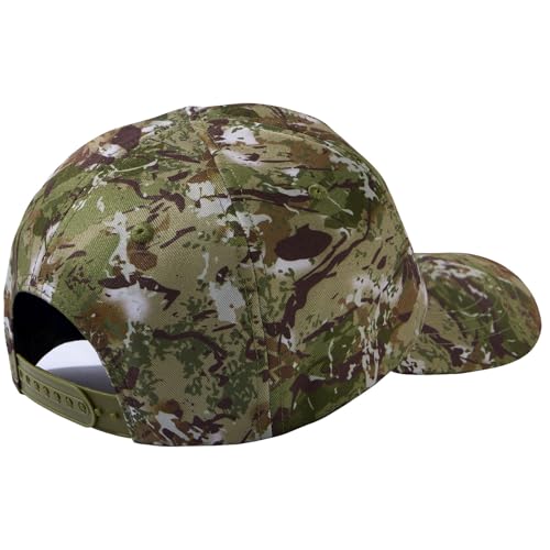 Image of Tactical Hat with Flag Patch Camo Military Army Hats Adjustable Trucker Baseball Cap Soft Top for Shooting