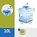 RNXRZANK Portable Water Storage Container with Handle for Outdoor Use, 10L Square