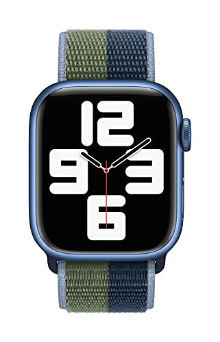 Image of Apple Watch Band - Sport Loop (41mm) - Abyss Blue /Moss Green - Regular