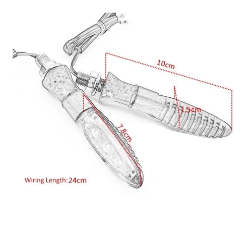 Clignotant moto ambre 2 pièces flexible pour éviter les casses