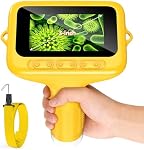 Microscope for Kids, 3'' Digital Handheld Kids Microscope with Adjustable Light, 1000X 1080P Pocket Portable Mini Micro Scope, Stem Toys for Ages 5-7 8-12 Teen Boys and Girls Educational Gifts, Orange