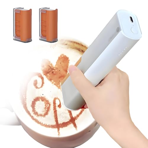 EpyGnom Impresora de Café Alimentos de Grado Alimenticio Mini Bolígrafo Portátil para Imprimir Café Impresora de Inyección de Tinta Comestible Decoración DIY Conexión Bluetooth Red+Black