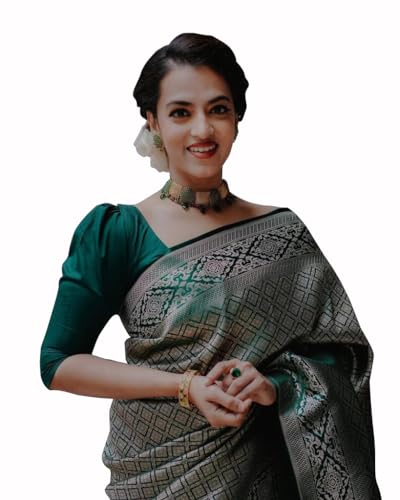 Image of Avantika Fashion Women's Kanjivaram Soft Silk Saree With Blouse Piece