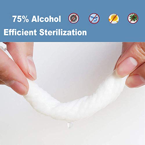 image for MJewerly 75% Alcohol Wet Wipes, Alcohol Hand Wipes Individually Wrappe