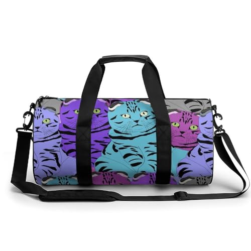 Sac de sport gym Coloris Chat duffel bag voyage camping 45cm