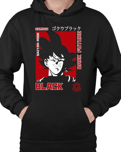 Vêtement Dragon Ball Z Super noir taille M style Shonen arts martiaux pour fan de Saiyan