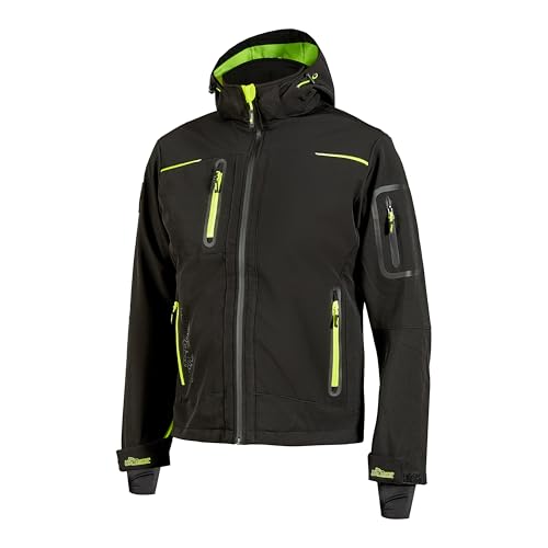 U-Power SPACE, Giacca Softshell, con Cappuccio Staccabile, Tasche Ampie, Full