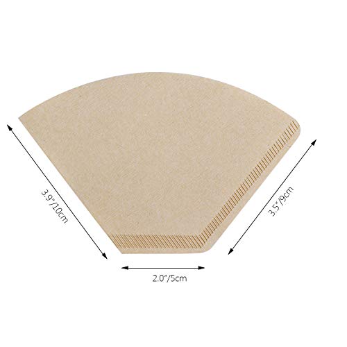 Coffee Filters Cone, Segarty 200 Count #2 Natural Brown Unbleached Paper, Disposable Filter Pour Over Dripper, 02 Size Personal Compostable Co Coffee Filter for Better Tasting Brewing