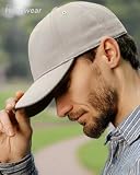 Artexia Czapka męska z daszkiem 100% bawełna czapka baseballowa unisex regulowana czapka damska czapka z daszkiem pomysł na prezent, Szary, rozmiar uniwersalny