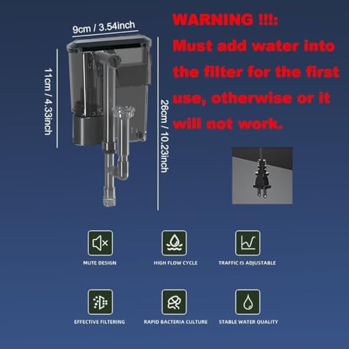 Craftsboys 5.5L Aquarium-Starter-Kits, Nano-Glas-Aquarium mit Filter, LED-Licht für Aquascape DIY kleines Betta-Fischbecken