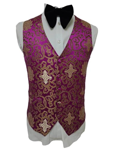 Gilet jacquard homme mariage costume de cérémonie col V gilet boutonné habillé pour soirée parti