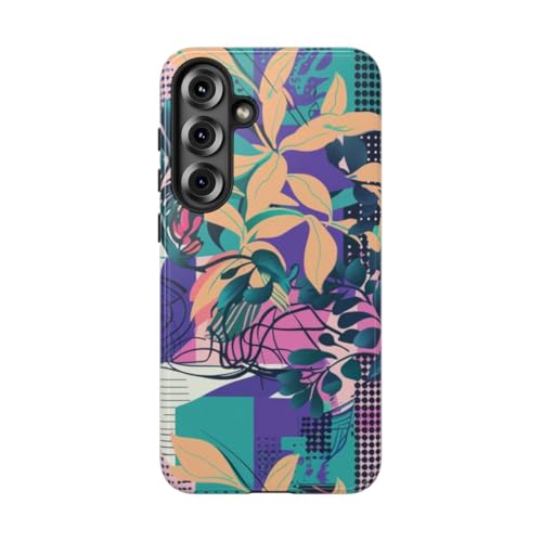 Coque rigide Samsung S25 Plus motif fleuri pour style urbain violet brillant