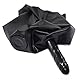 Rubberfashion Latex Slip - kurzer Rubber Slip mit Außen-und Anal-Dildo - Latex Dessous Damen und Herren Schwarz 0.4mm S