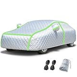 Verdickte Vollauto-Abdeckung für Skoda Fabia(1999-2023)|1467x1732x4257mm|Allwetter Autoplane mit Hagelschutz–Baumwollverstärkt Winddicht Wasserdicht UV-Beständig